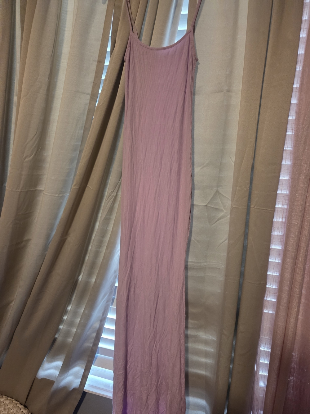 Lilac Ribbed Maxi Dress